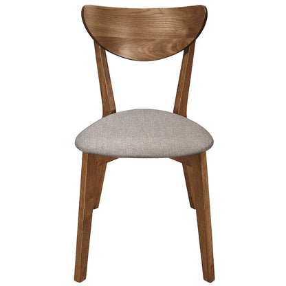 Chaises de salle à manger en noyer naturel style rétro moderne pivoine (lot de 2)