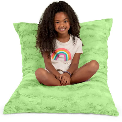 Coussin de sol décoratif géant Jaxx Saxx de 107 cm (3,5 pieds) pour enfants, en fausse fourrure