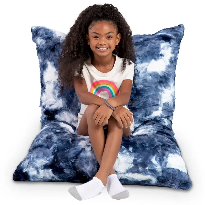 Coussin de sol décoratif géant Jaxx Saxx de 107 cm (3,5 pieds) pour enfants, en fausse fourrure