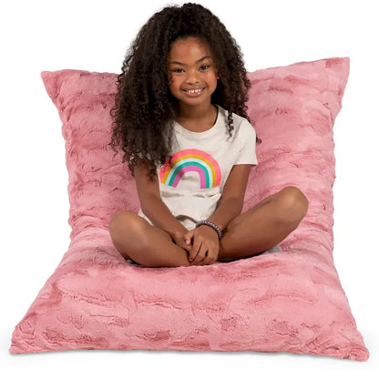 Coussin de sol décoratif géant Jaxx Saxx de 107 cm (3,5 pieds) pour enfants, en fausse fourrure
