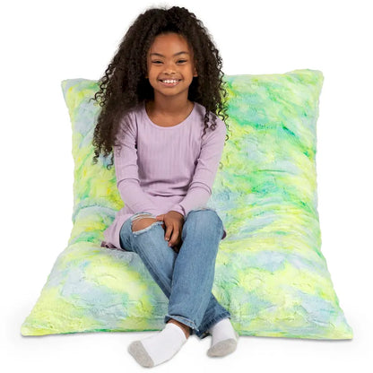 Coussin de sol décoratif géant Jaxx Saxx de 107 cm (3,5 pieds) pour enfants, en fausse fourrure