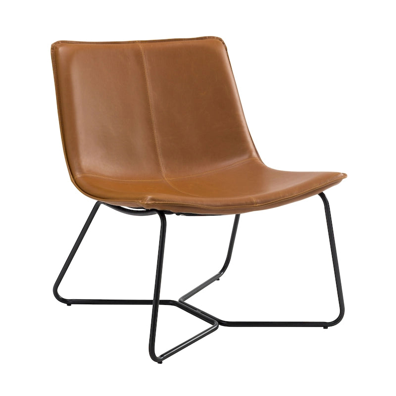 Fauteuil lounge incliné rembourré en similicuir