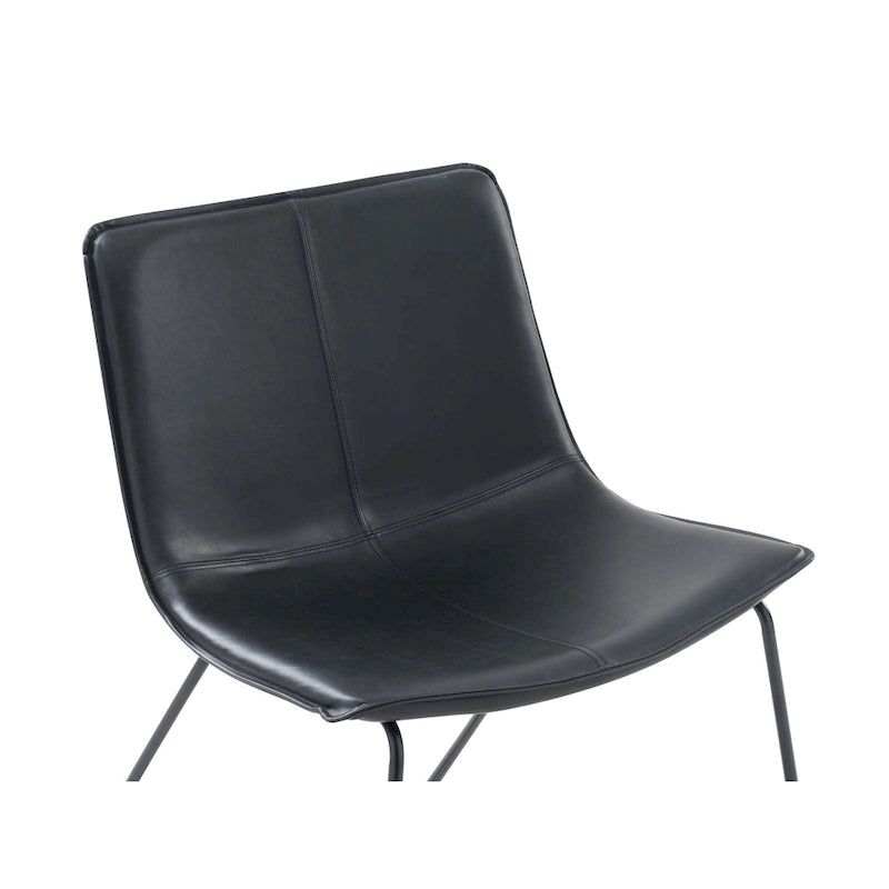 Fauteuil lounge incliné rembourré en similicuir