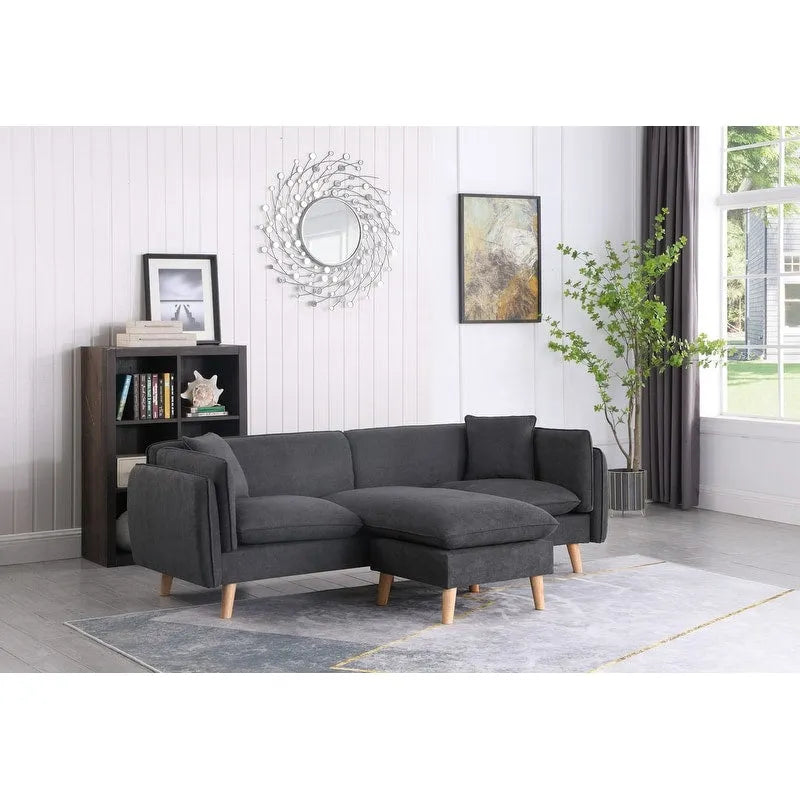 Canapé d'angle en tissu Brayden avec méridienne