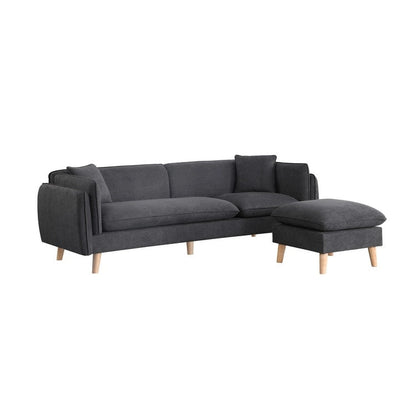 Canapé d'angle en tissu Brayden avec méridienne