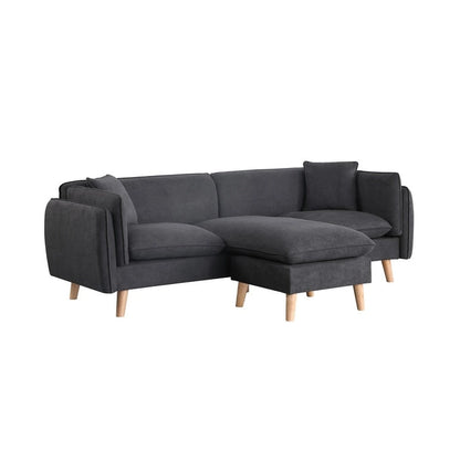 Canapé d'angle en tissu Brayden avec méridienne