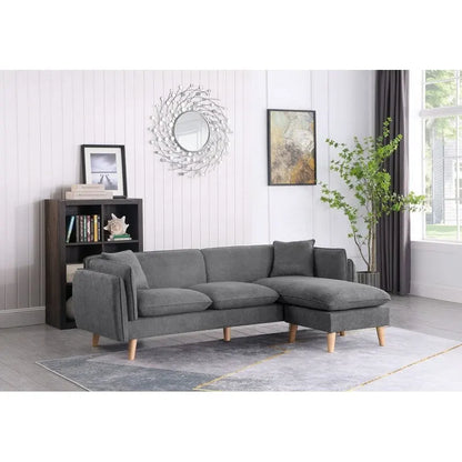 Canapé d'angle en tissu Brayden avec méridienne