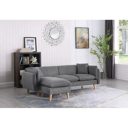 Canapé d'angle en tissu Brayden avec méridienne