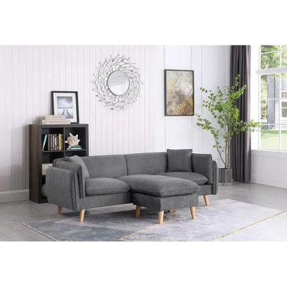 Canapé d'angle en tissu Brayden avec méridienne