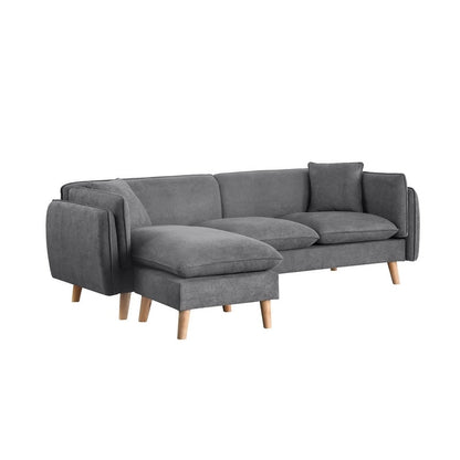 Canapé d'angle en tissu Brayden avec méridienne