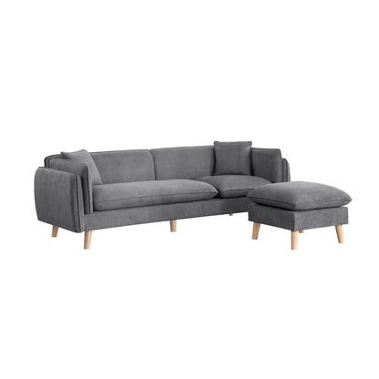 Canapé d'angle en tissu Brayden avec méridienne