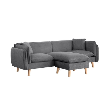 Canapé d'angle en tissu Brayden avec méridienne