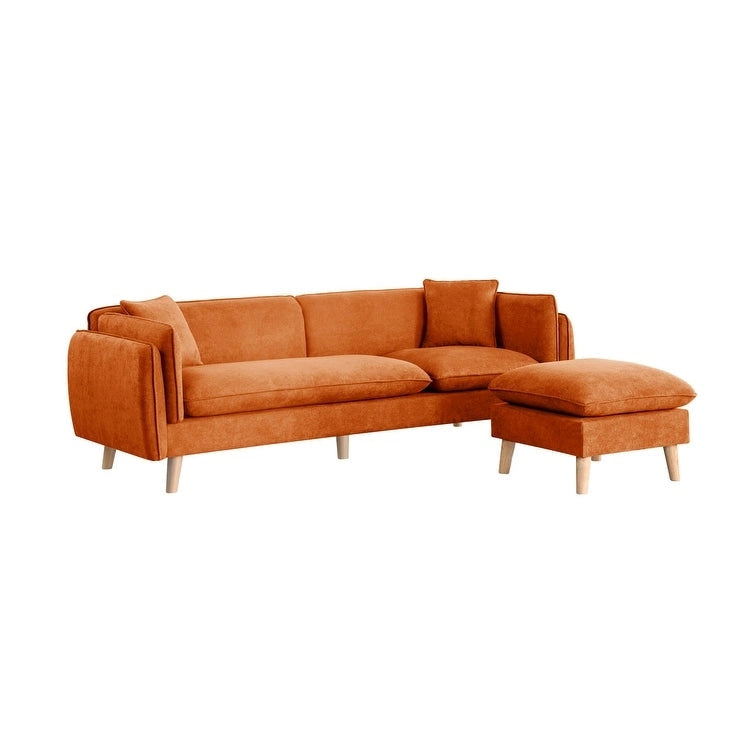 Canapé d'angle en tissu Brayden avec méridienne