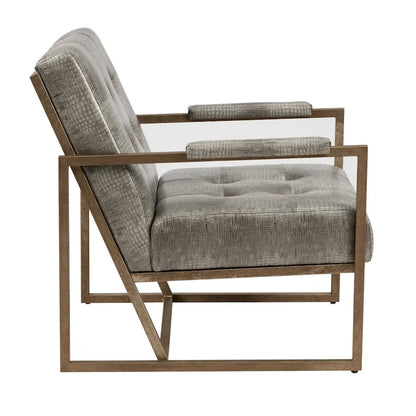 Fauteuil lounge Waldorf INK+IVY en similicuir et structure métallique