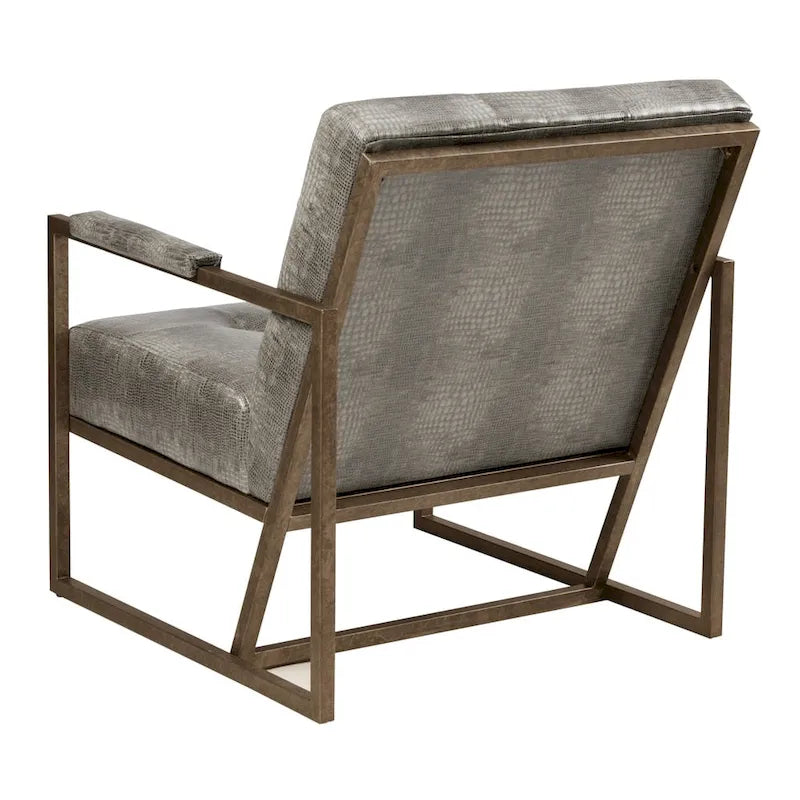 Fauteuil lounge Waldorf INK+IVY en similicuir et structure métallique