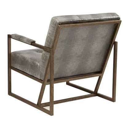 Fauteuil lounge Waldorf INK+IVY en similicuir et structure métallique