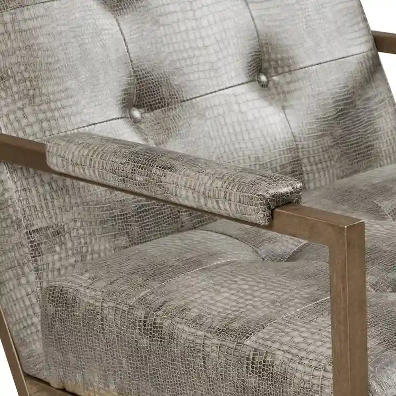 Fauteuil lounge Waldorf INK+IVY en similicuir et structure métallique
