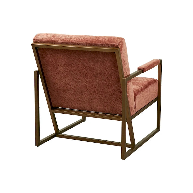Fauteuil lounge Waldorf INK+IVY en similicuir et structure métallique