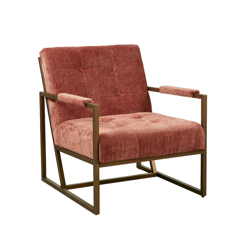 Fauteuil lounge Waldorf INK+IVY en similicuir et structure métallique
