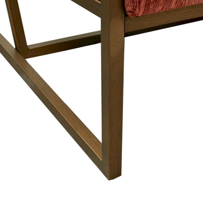 Fauteuil lounge Waldorf INK+IVY en similicuir et structure métallique