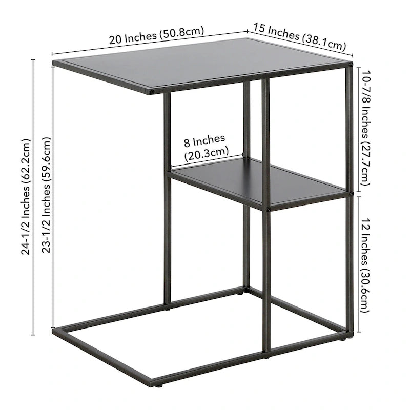 Table d'appoint rectangulaire Winthrop de 20 pouces de large