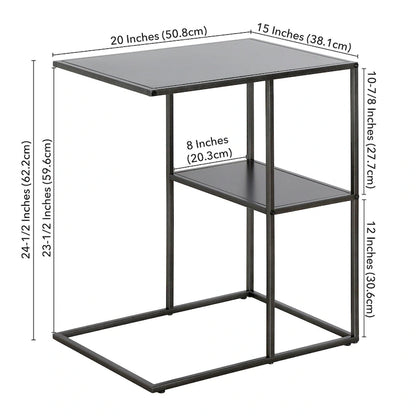 Table d'appoint rectangulaire Winthrop de 20 pouces de large