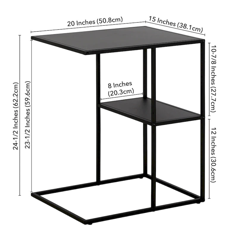 Table d'appoint rectangulaire Winthrop de 20 pouces de large