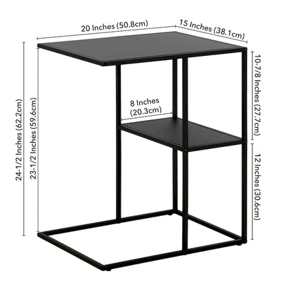 Table d'appoint rectangulaire Winthrop de 20 pouces de large