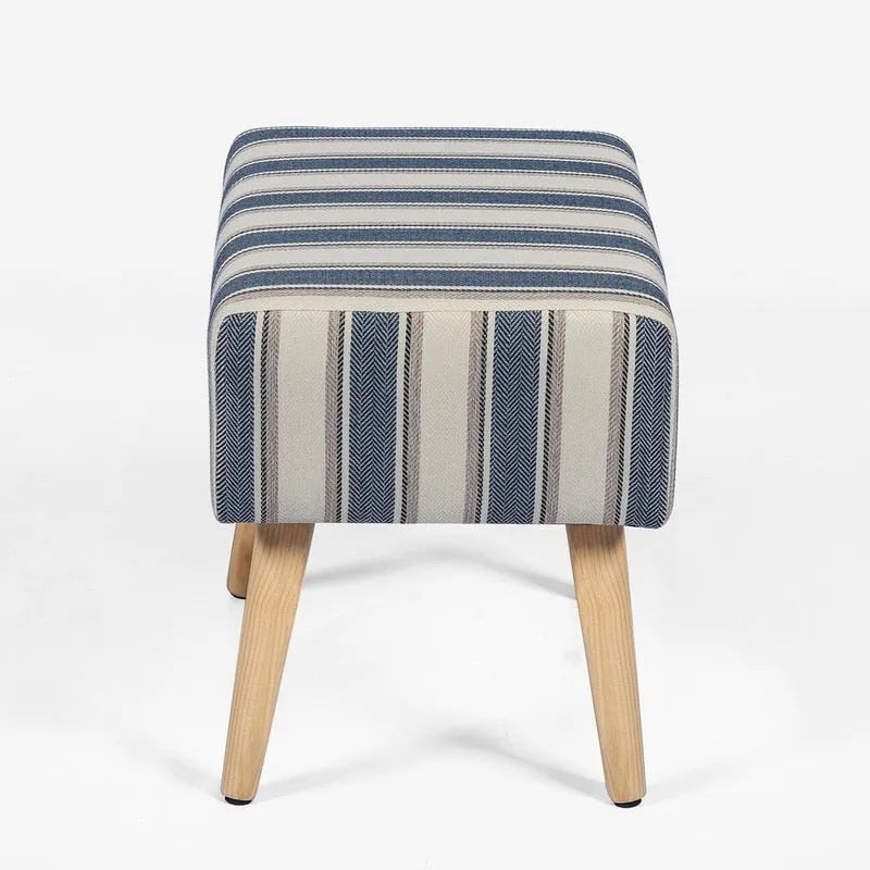 Tabouret repose-pieds ottoman Adeco avec pieds en bois