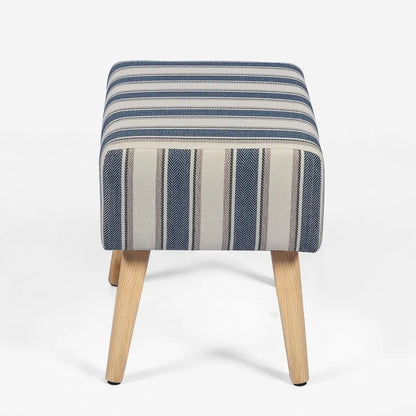 Tabouret repose-pieds ottoman Adeco avec pieds en bois