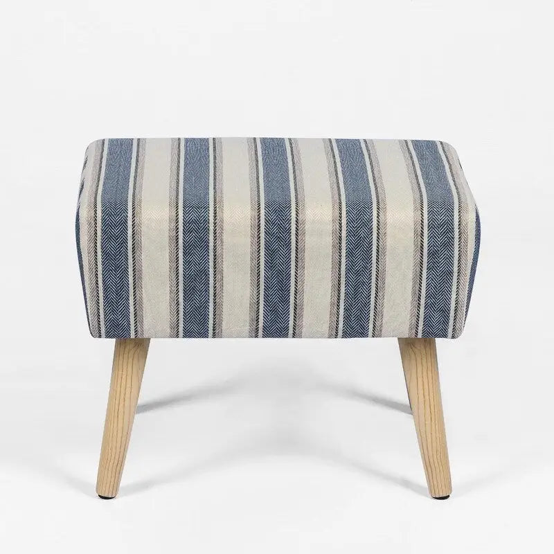 Tabouret repose-pieds ottoman Adeco avec pieds en bois