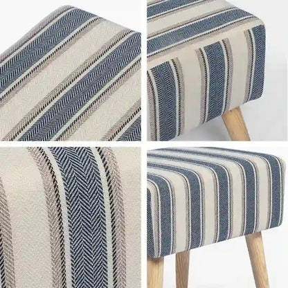 Tabouret repose-pieds ottoman Adeco avec pieds en bois