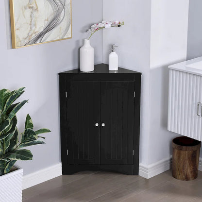 Meuble d'angle avec portes et étagères