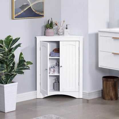Meuble d'angle avec portes et étagères