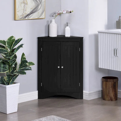 Meuble d'angle avec portes et étagères