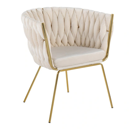 Chaise Erika tressée Silver Orchid