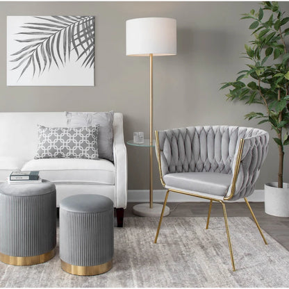 Chaise Erika tressée Silver Orchid