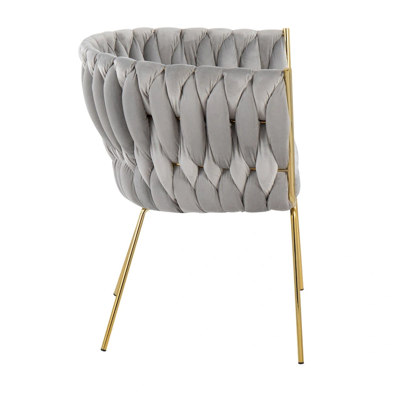 Chaise Erika tressée Silver Orchid