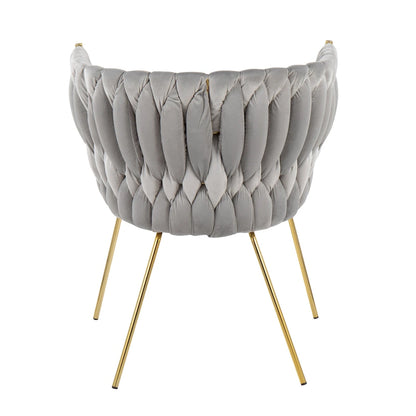 Chaise Erika tressée Silver Orchid