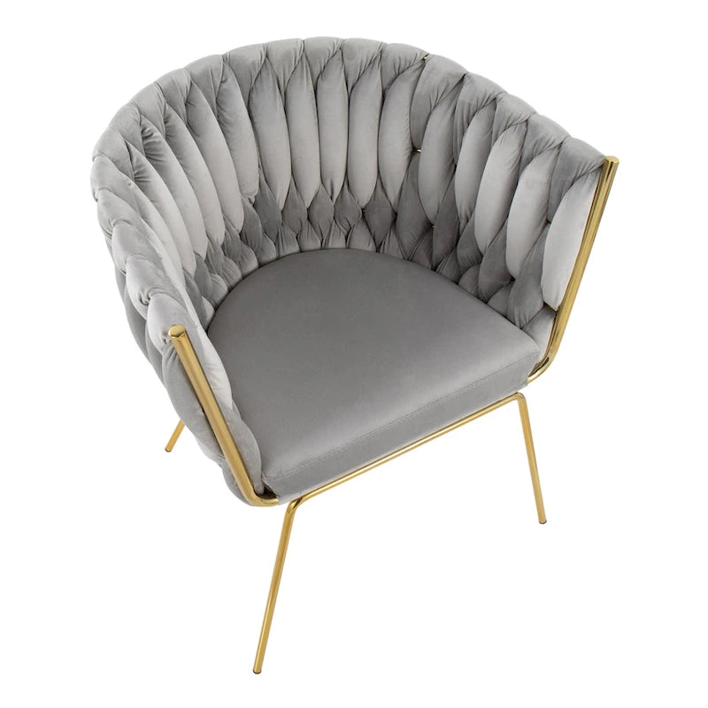 Chaise Erika tressée Silver Orchid