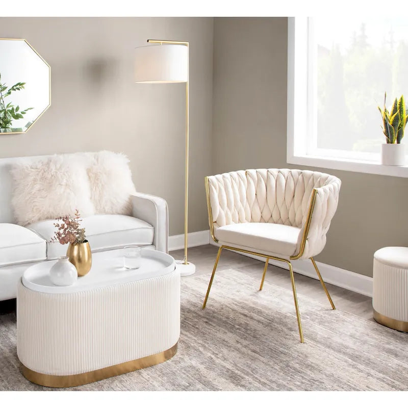 Chaise Erika tressée Silver Orchid