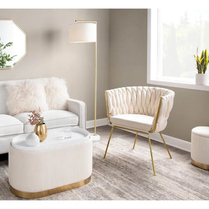 Chaise Erika tressée Silver Orchid