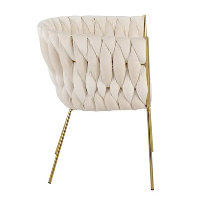 Chaise Erika tressée Silver Orchid