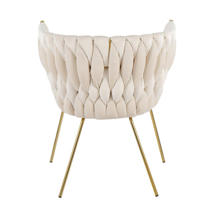 Chaise Erika tressée Silver Orchid