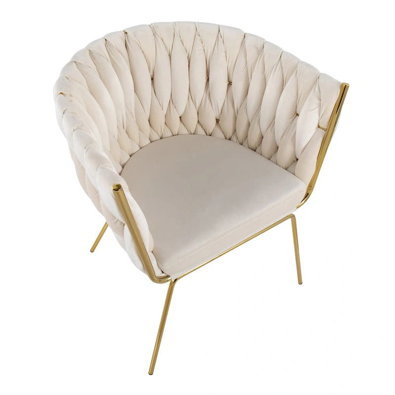 Chaise Erika tressée Silver Orchid