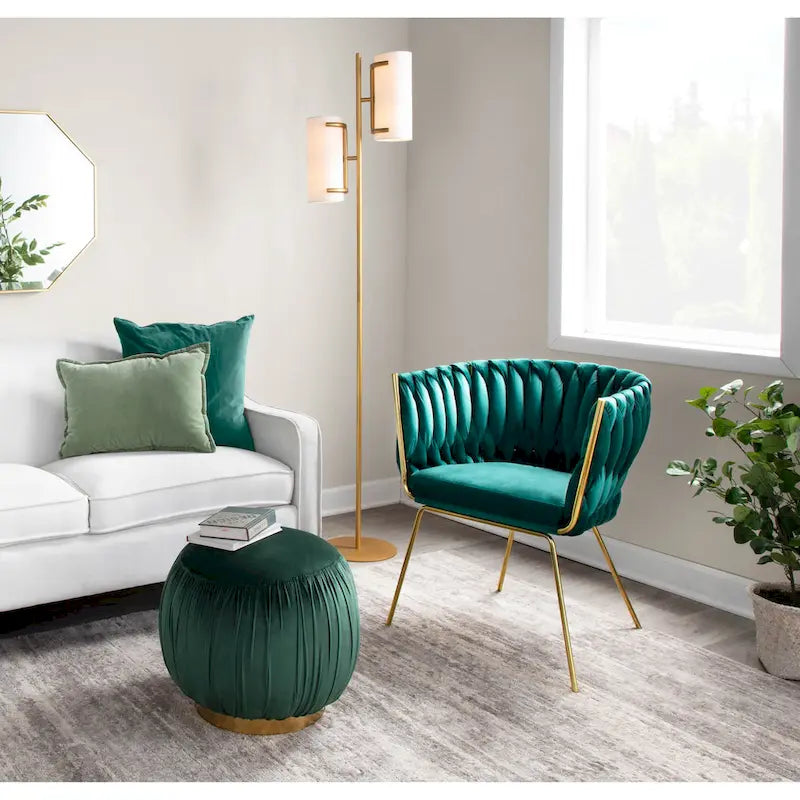 Chaise Erika tressée Silver Orchid