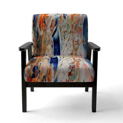 Fauteuil et chaise d'appoint modernes rembourrés Designart Colorful Abstract Painting Strokes II