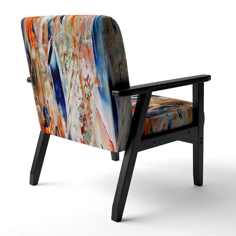 Fauteuil et chaise d'appoint modernes rembourrés Designart Colorful Abstract Painting Strokes II