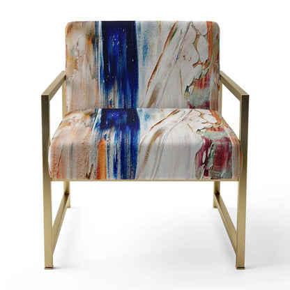 Fauteuil et chaise d'appoint modernes rembourrés Designart Colorful Abstract Painting Strokes II