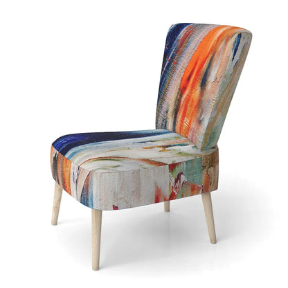 Fauteuil et chaise d'appoint modernes rembourrés Designart Colorful Abstract Painting Strokes II